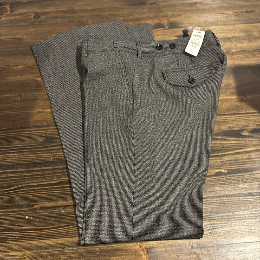 Express black gray print, size 8, regular,